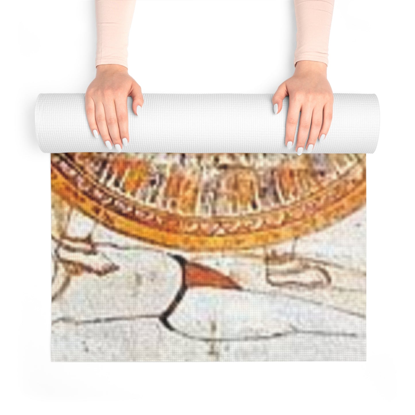 Elegant Foam Yoga Mat with Traditional Artwork, Yoga Accessories, Meditation Mat, Fitness Mat, Home Decor, Gift for Yogis