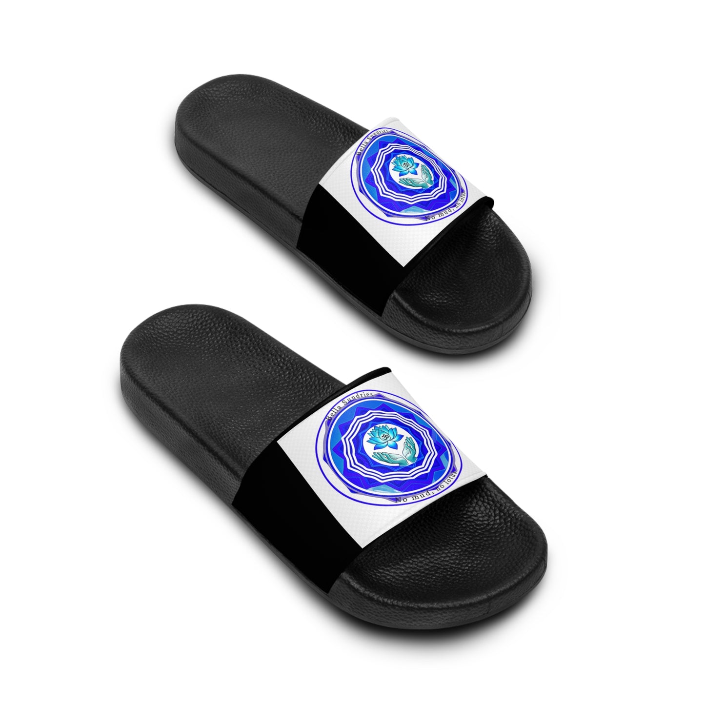 Stylish Men's Slide Sandals with Artistic Blue Design, Summer Footwear, Beach Slides, Casual Slip-Ons, Perfect Gift for Him