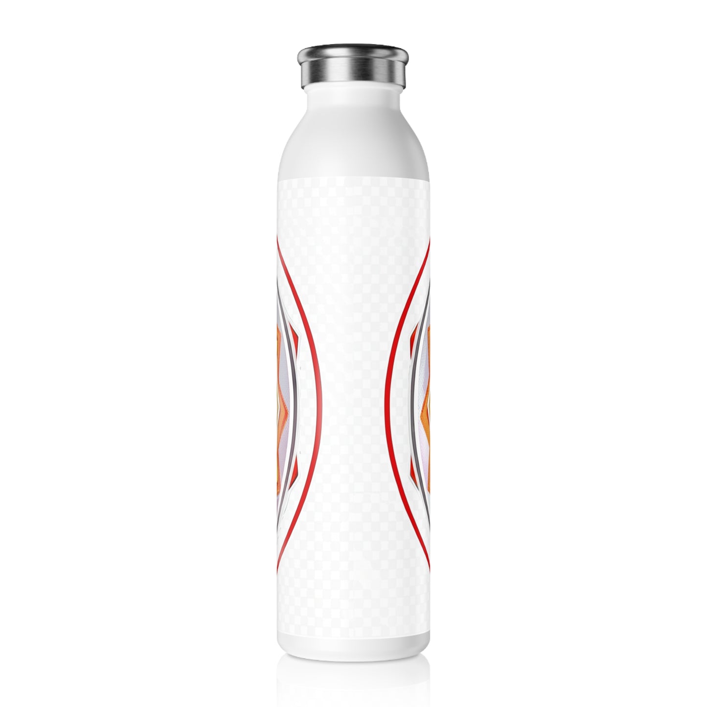 Lotus Design Slim Water Bottle, Eco-Friendly Drinkware, Yoga Gift, Inspirational Water Bottle, Wellness Hydration Companion
