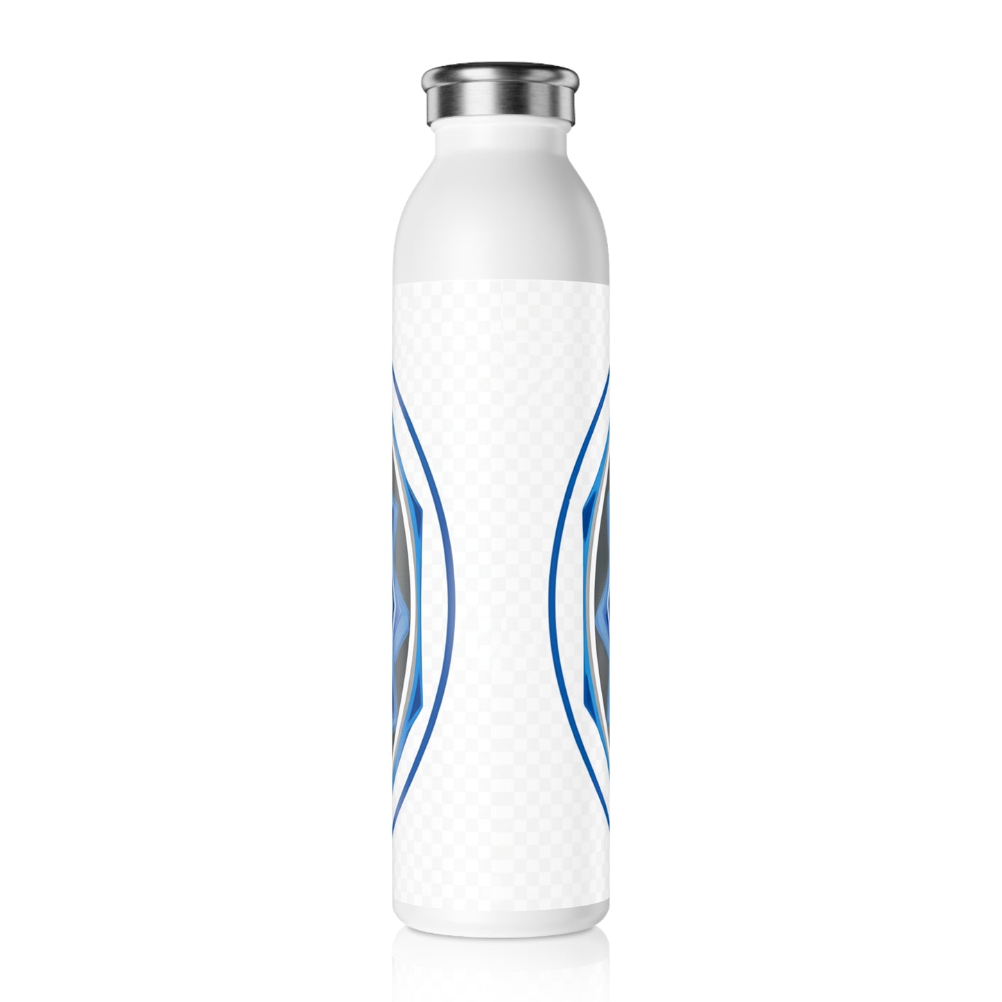 Mindful Slim Water Bottle - Eco-Friendly Hydration, Yoga Gift, Motivational Gift, Wellness Lifestyle, Water Bottle with Lotus Design