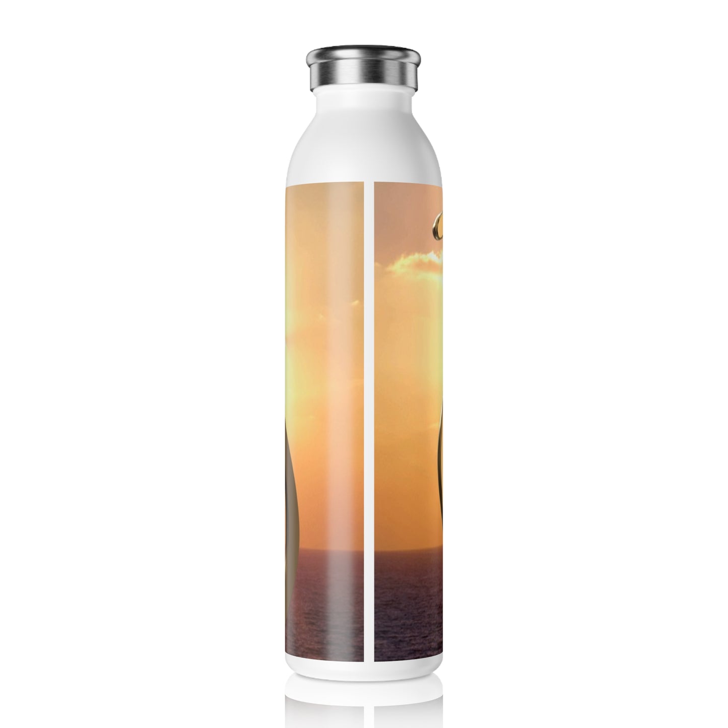 Inspiration Water Bottle, Motivational Slim Water Bottle, Yoga Gift, Eco-friendly Hydration, Wellness and Exercise