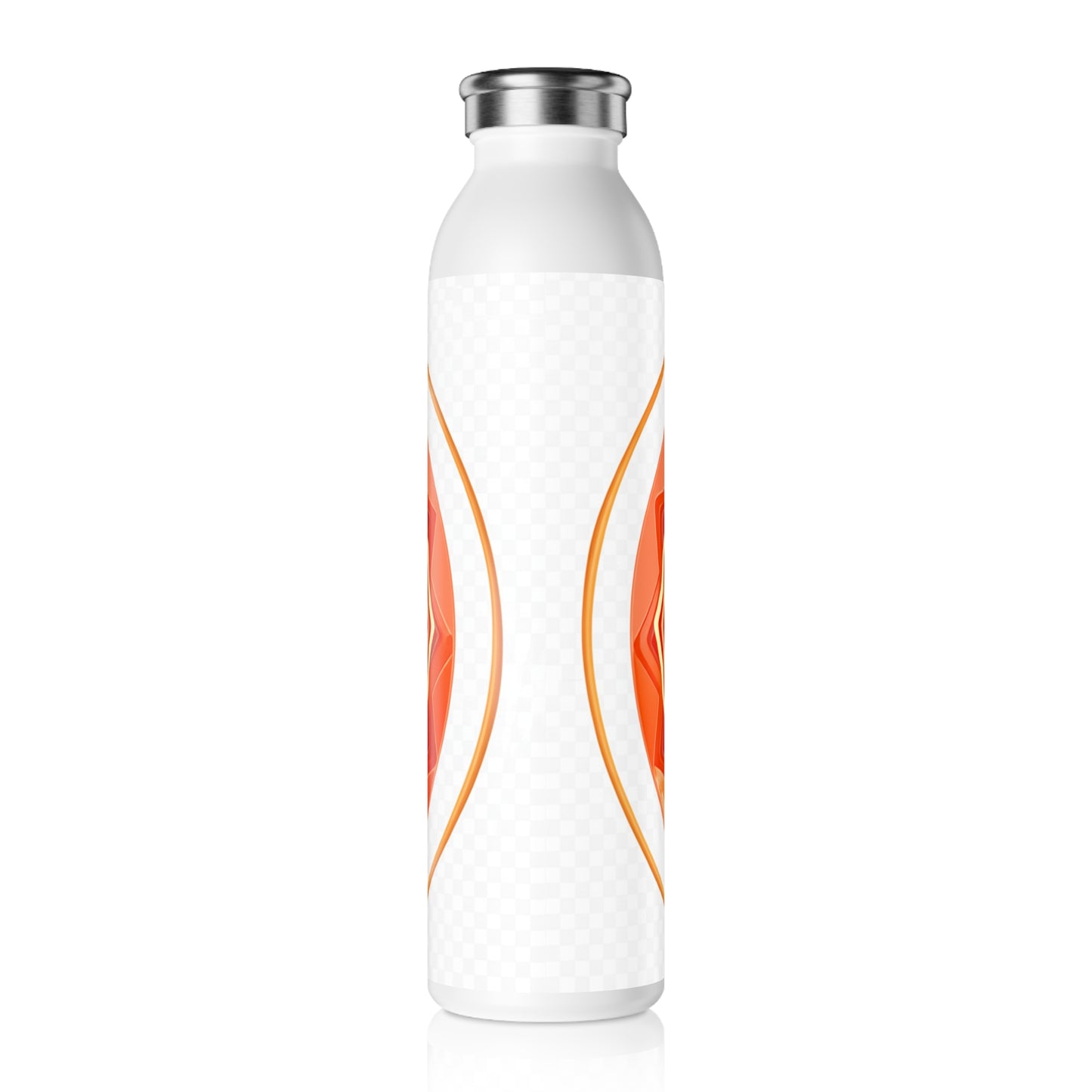 Lotus Design Slim Water Bottle, Yoga Hydration, Eco-Friendly Gift, Gym Water Bottle, Inspirational Drinkware