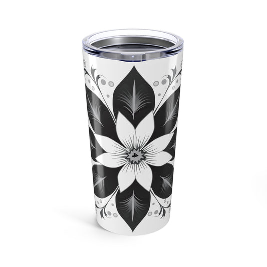 Elegant Floral Tumbler 20oz | Perfect for Coffee Lovers, Travel Mugs, Gift for Her, Floral Design, Reusable Drinkware