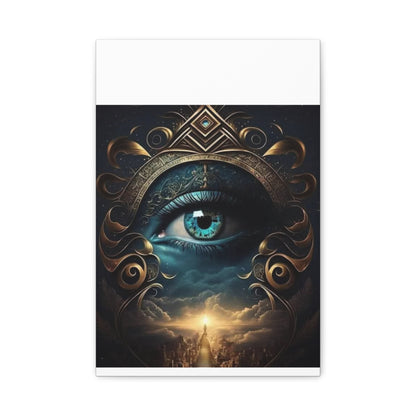 Mystical Eye Canvas Wall Art, Boho Decor, Home Wall Art, Unique Gift, Modern Artwork, Eye Design