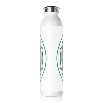 Zen-Inspired Slim Water Bottle, Reusable Hydration Bottle, Eco-Friendly Gift, Inspirational Water Bottle, Lotus Design for Wellness