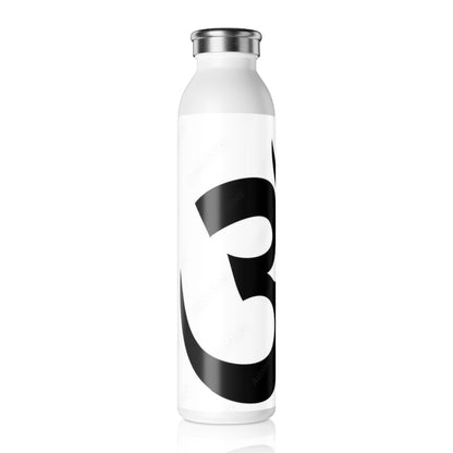 Stylish Slim Water Bottle with Om Symbol, Yoga Gift, Reusable Water Bottle, Eco-Friendly Drinkware, Perfect for Fitness and Meditation