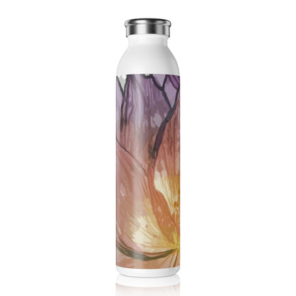 Stylish Floral Slim Water Bottle - Eco-Friendly Drinkware for Yoga, Fitness, Travel, Gifts, Home Décor