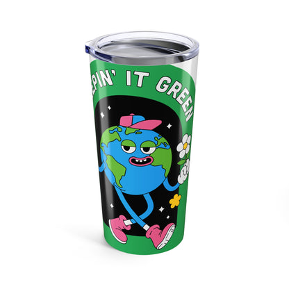 Eco-Friendly Tumbler with Floral Earth Design, Sustainable Drinkware, Perfect Gift for Environmentalists, Travel Mug, Gift for Earth [...]