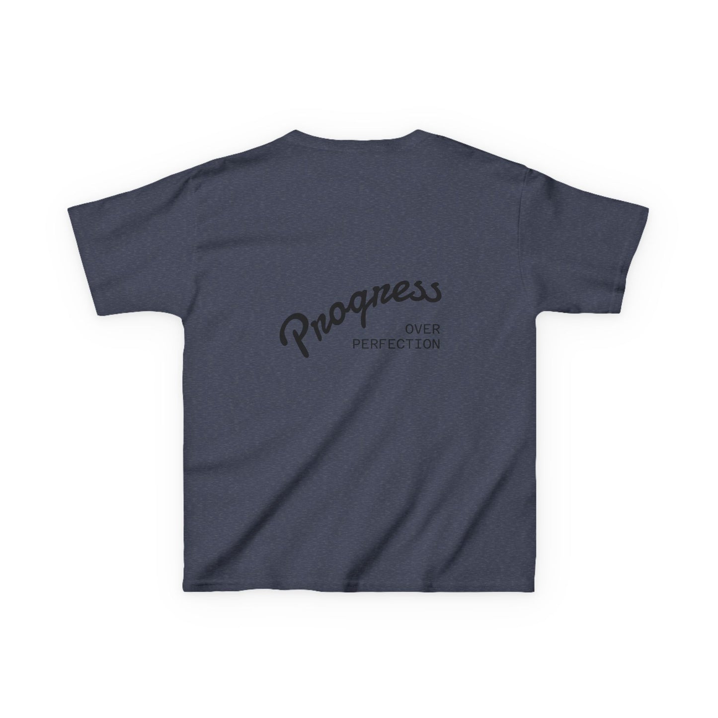 Kids Tee — ‘Progress Over Perfection’ Lotus Graphic