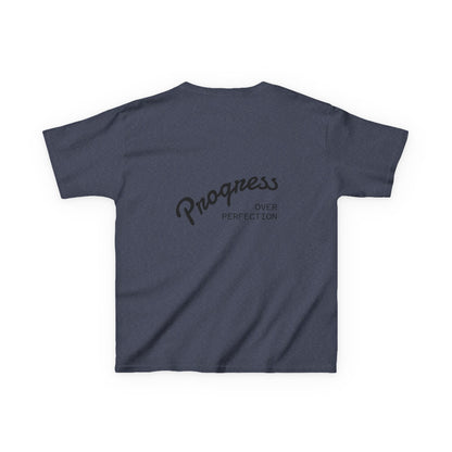 Kids Tee — ‘Progress Over Perfection’ Lotus Graphic