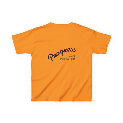 Kids Tee — ‘Progress Over Perfection’ Lotus Graphic