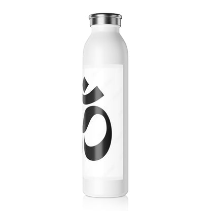 Stylish Slim Water Bottle with Om Symbol - Eco-Friendly, Yoga, Fitness, and Everyday Use - Hydrate in Style!