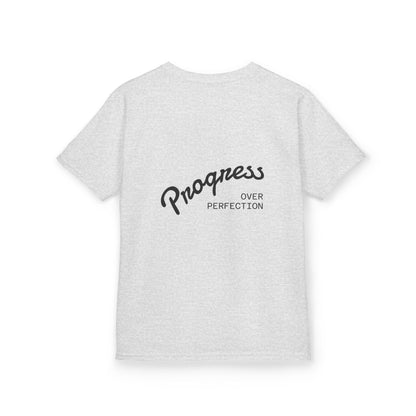 Kids Tee — ‘Progress Over Perfection’ Lotus Graphic