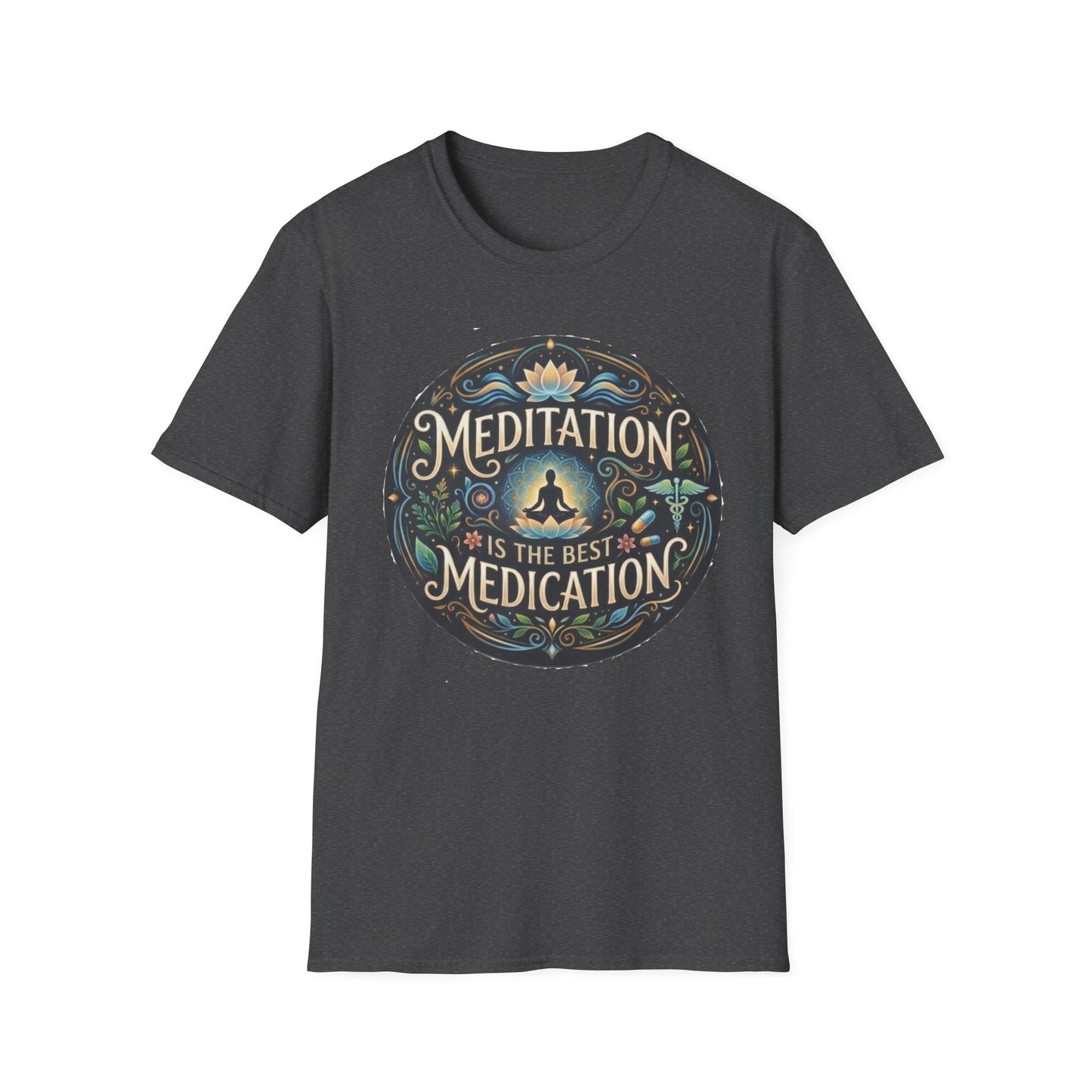 Meditation T-Shirt — "Meditation is the Best Medication" Mindfulness Tee