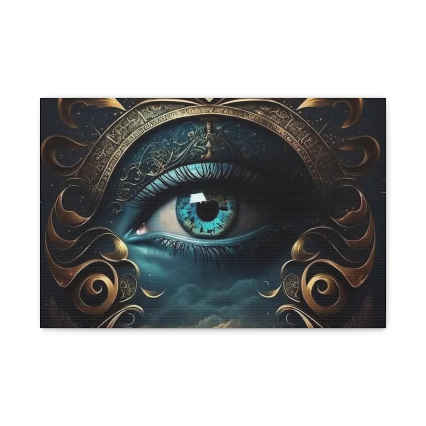 Mystical Eye Canvas Wall Art, Boho Decor, Home Wall Art, Unique Gift, Modern Artwork, Eye Design