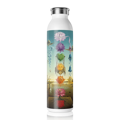 Chakra Water Bottle, Yoga Gift, Meditation Hydration, Eco-Friendly Drinkware, Fitness Accessory, Wellness Gift