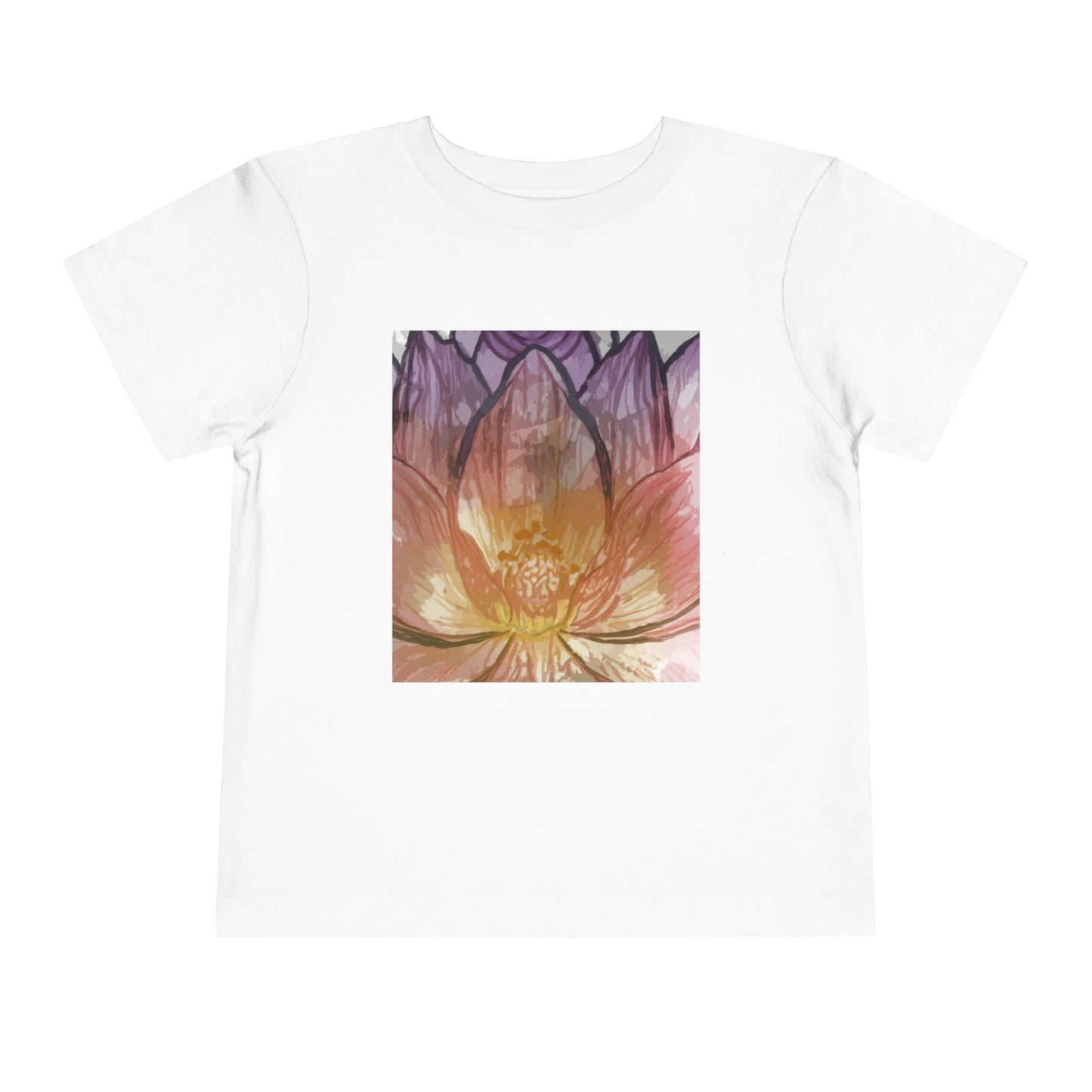 Lotus Flower Toddler Tee | Cute Short Sleeve Shirt, Kids Gift, Flower Graphic Tee, Baby Shower Gift, Summer Playtime Top