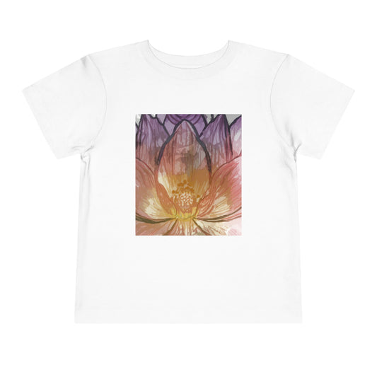 Lotus Flower Toddler Tee | Cute Short Sleeve Shirt, Kids Gift, Flower Graphic Tee, Baby Shower Gift, Summer Playtime Top