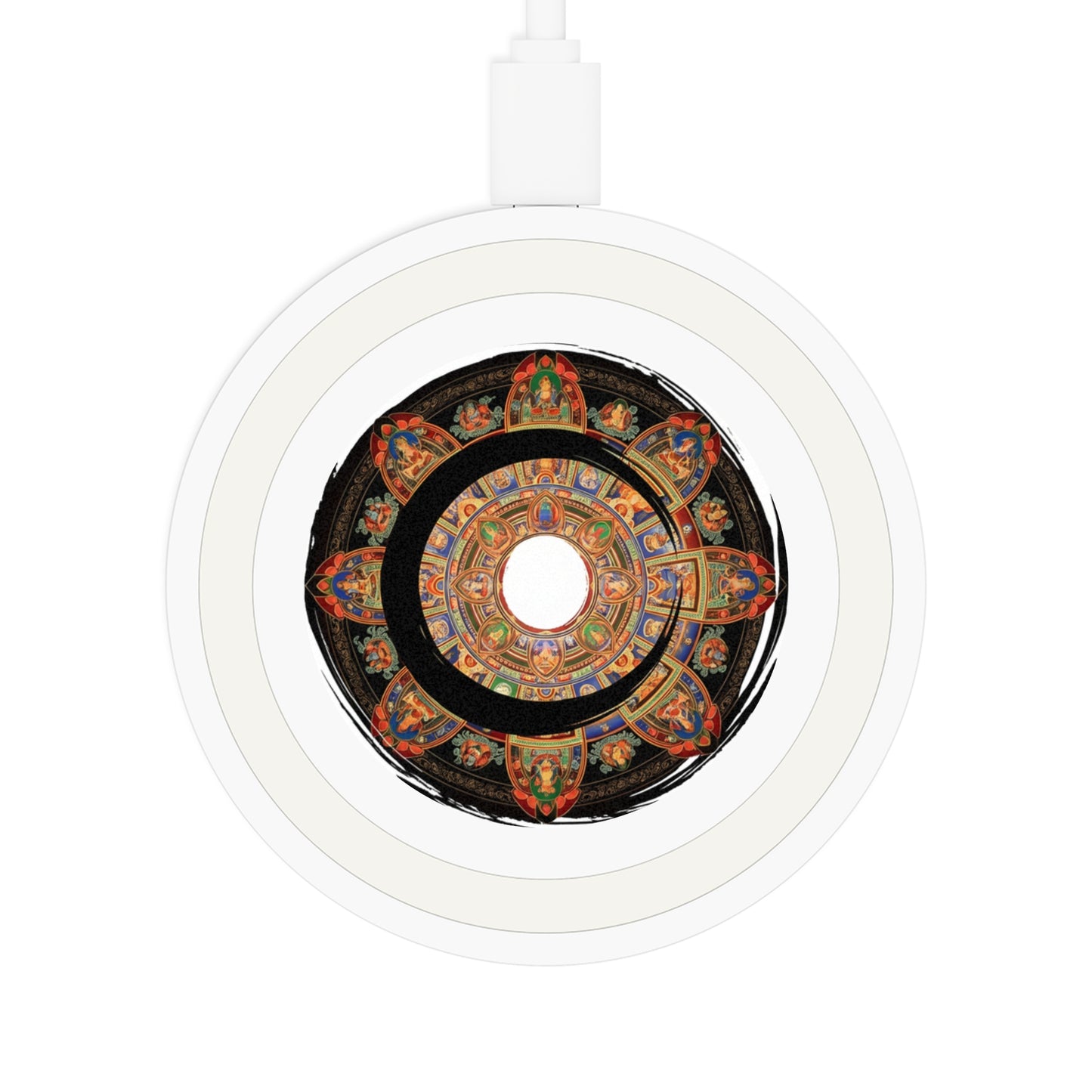 Artistic Wireless Charging Pad with chaos fly  Design, Minimalist Tech Accessory, Unique Gift for Eco-Conscious Users, Home Office Decor