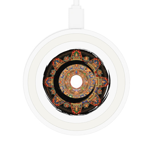 Artistic Wireless Charging Pad with chaos fly  Design, Minimalist Tech Accessory, Unique Gift for Eco-Conscious Users, Home Office Decor