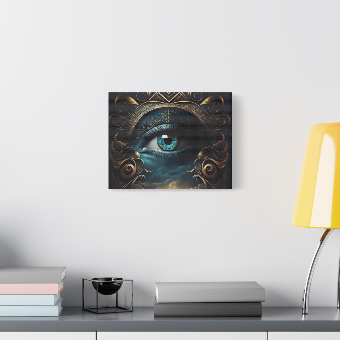 Mystical Eye Canvas Wall Art, Boho Decor, Home Wall Art, Unique Gift, Modern Artwork, Eye Design