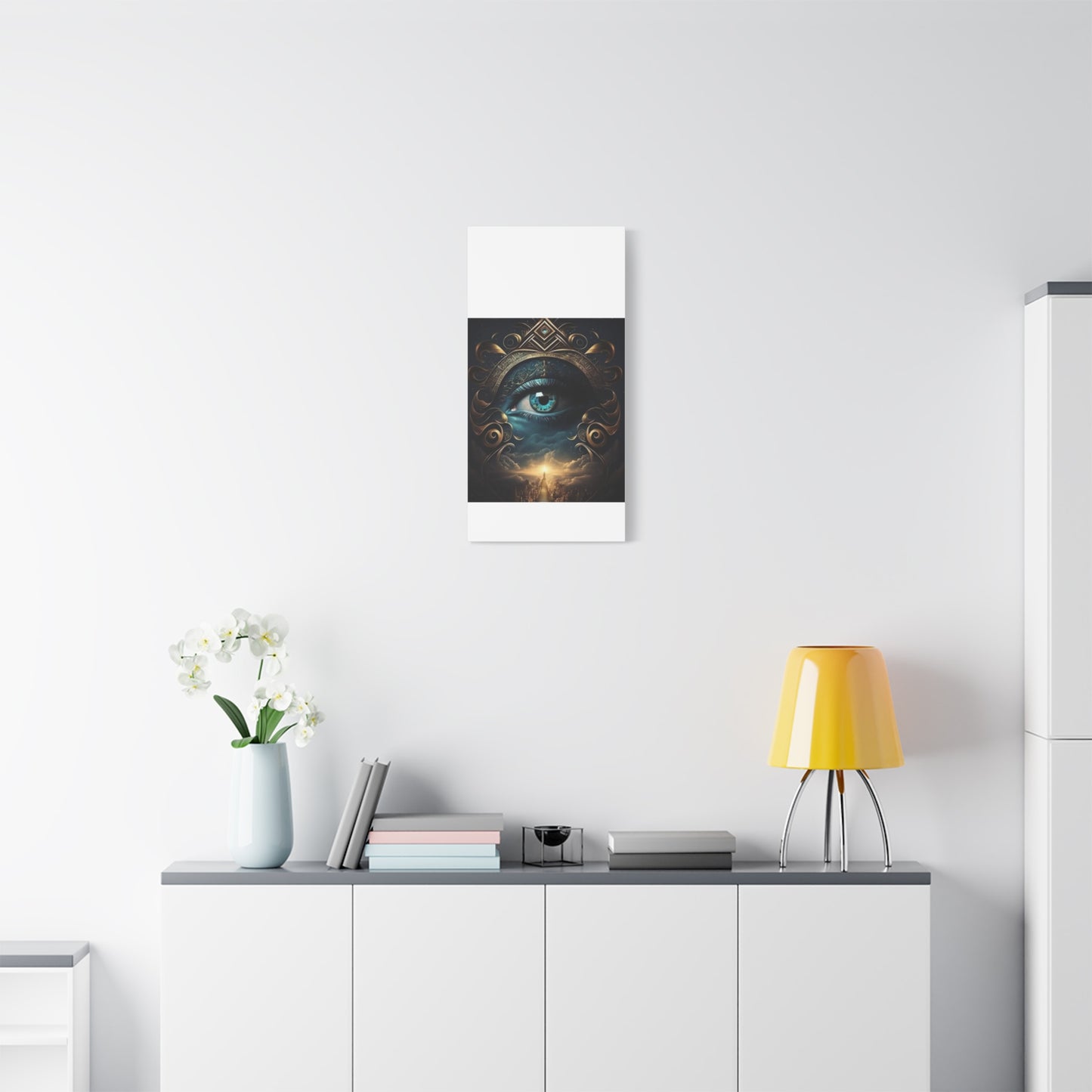 Mystical Eye Canvas Wall Art, Boho Decor, Home Wall Art, Unique Gift, Modern Artwork, Eye Design