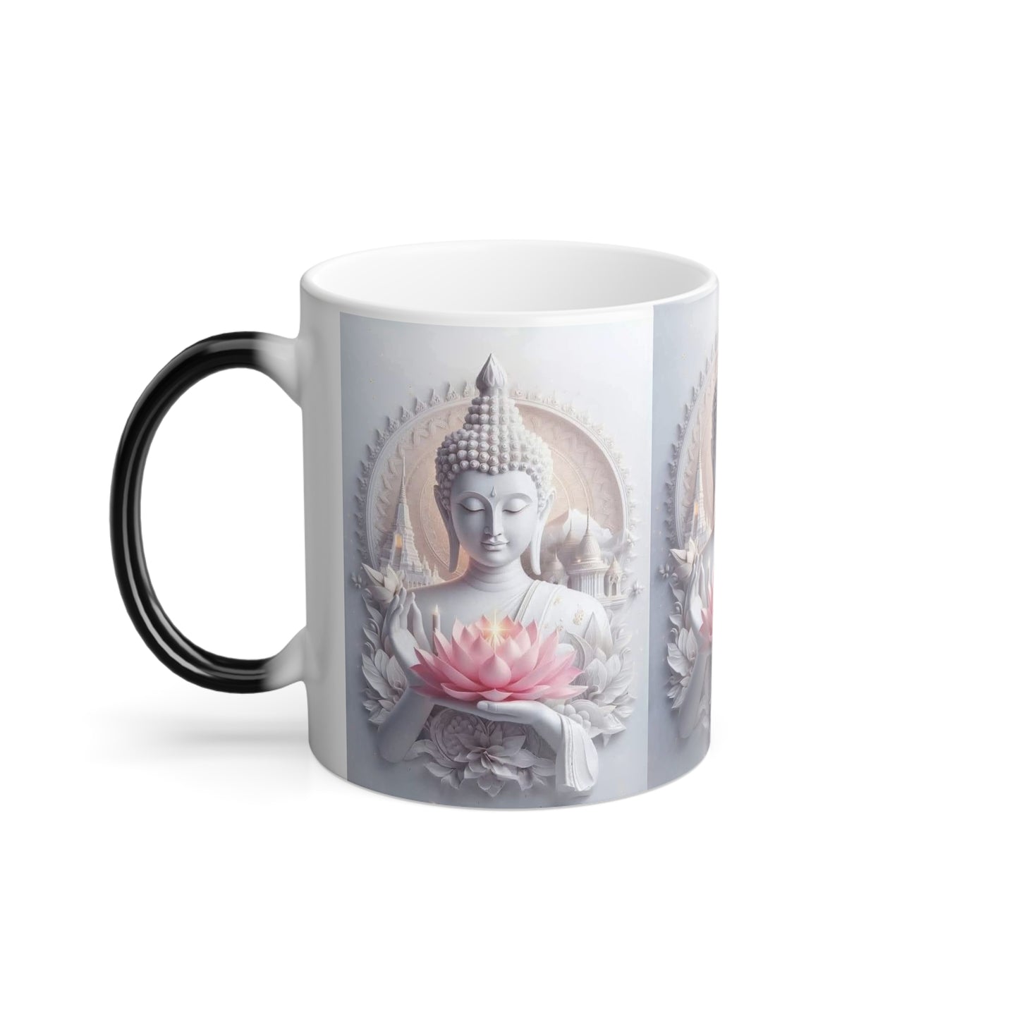 Color Morphing Buddha Mug, Zen Gift, Meditation Mug, Unique Coffee Mug, Color Change Mug, Mindfulness Gift