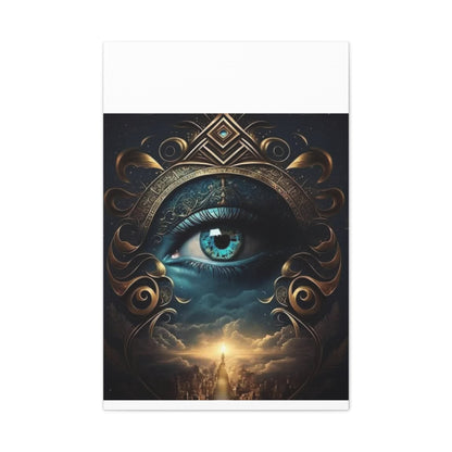 Mystical Eye Canvas Wall Art, Boho Decor, Home Wall Art, Unique Gift, Modern Artwork, Eye Design