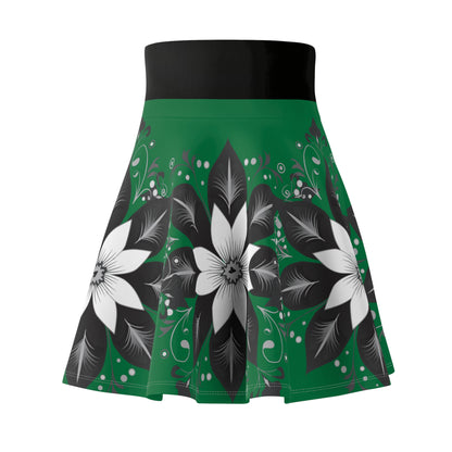 Chic Floral Women's Skater Skirt, Trendy Outfit, Casual Wear, Spring Fashion, Perfect for Parties, Floral Print Skirt