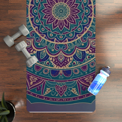 Vibrant Mandala Yoga Mat, Eco-Friendly Exercise Mat, Wellness Gift, Home Fitness, Meditation Accessory