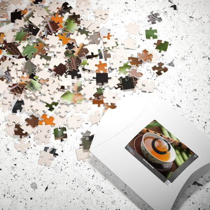 Tea-Themed Puzzle for Relaxation and Mindfulness, Perfect Gift for Tea Lovers, Family Fun, Game Night, Rainy Day Activity