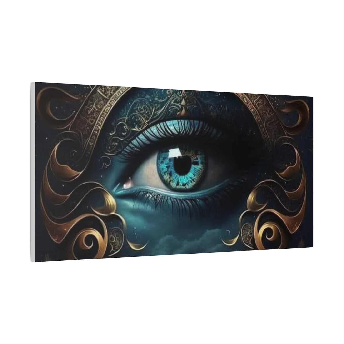 Mystical Eye Canvas Wall Art, Boho Decor, Home Wall Art, Unique Gift, Modern Artwork, Eye Design