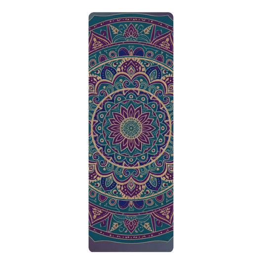 Vibrant Mandala Yoga Mat, Eco-Friendly Exercise Mat, Wellness Gift, Home Fitness, Meditation Accessory