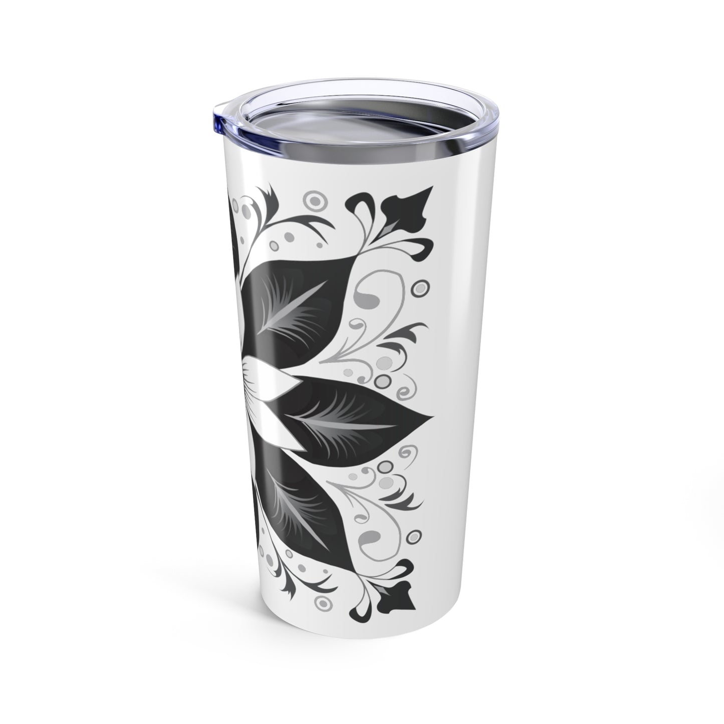 Elegant Floral Tumbler 20oz | Perfect for Coffee Lovers, Travel Mugs, Gift for Her, Floral Design, Reusable Drinkware