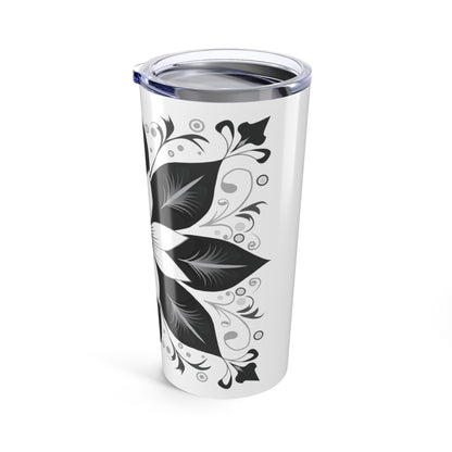 Elegant Floral Tumbler 20oz | Perfect for Coffee Lovers, Travel Mugs, Gift for Her, Floral Design, Reusable Drinkware
