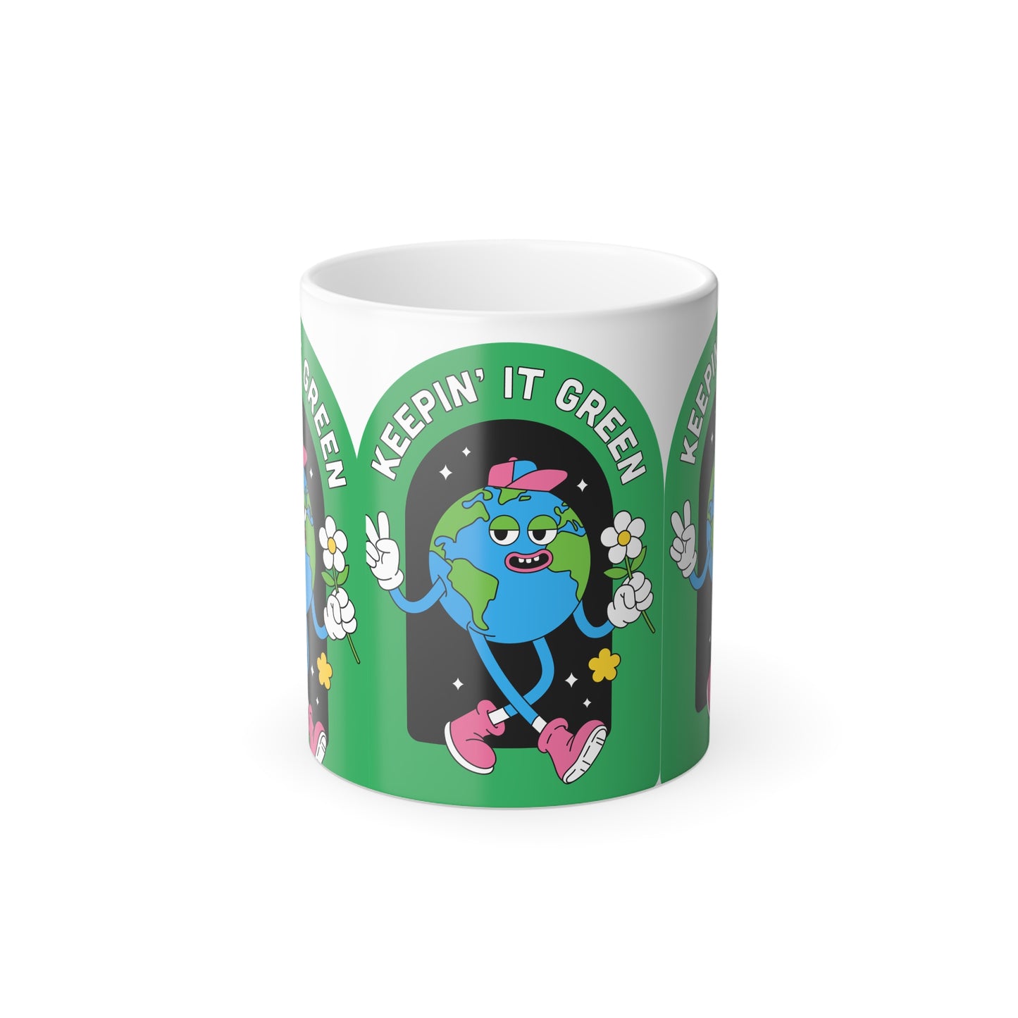 Eco-Friendly Color Morphing Mug, Keepin' It Green Coffee Cup, Sustainable Gift for Nature Lovers, Customizable Color Changing Mug, [...]