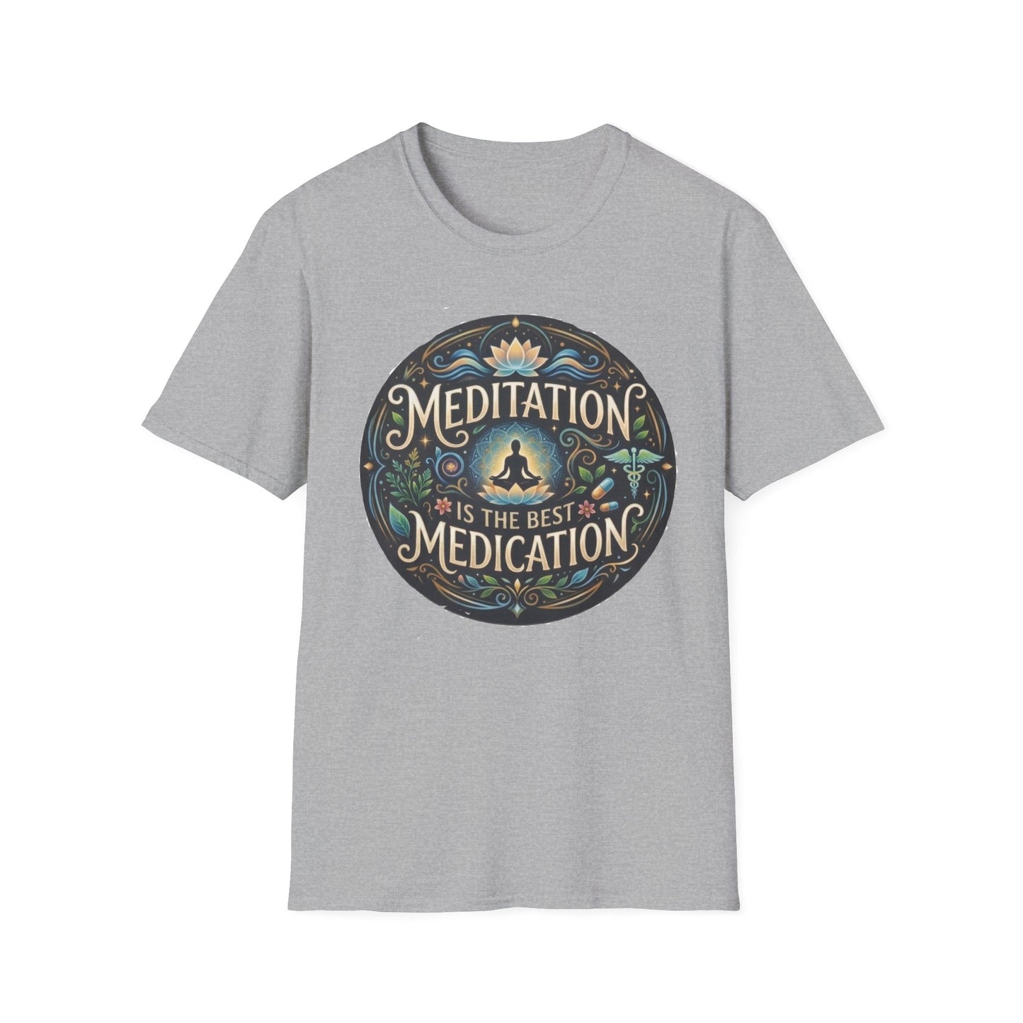 Meditation T-Shirt — "Meditation is the Best Medication" Mindfulness Tee