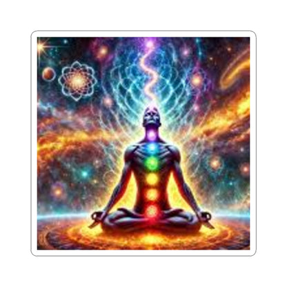 Chakra Meditation Stickers, Spiritual Wall Decor, Laptop Decals, Mindfulness Gifts, Yoga Accessories