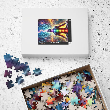 Meditation Puzzle with Chakra Artwork - Spiritual Gifts for Mindfulness, Relaxation, Yoga, Meditation Decor, Unique Gift Idea