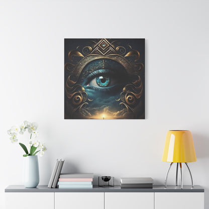 Mystical Eye Canvas Wall Art, Boho Decor, Home Wall Art, Unique Gift, Modern Artwork, Eye Design