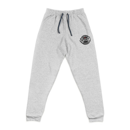 Embroidered Cozy Joggers — Small Floral Heart Chest Patch