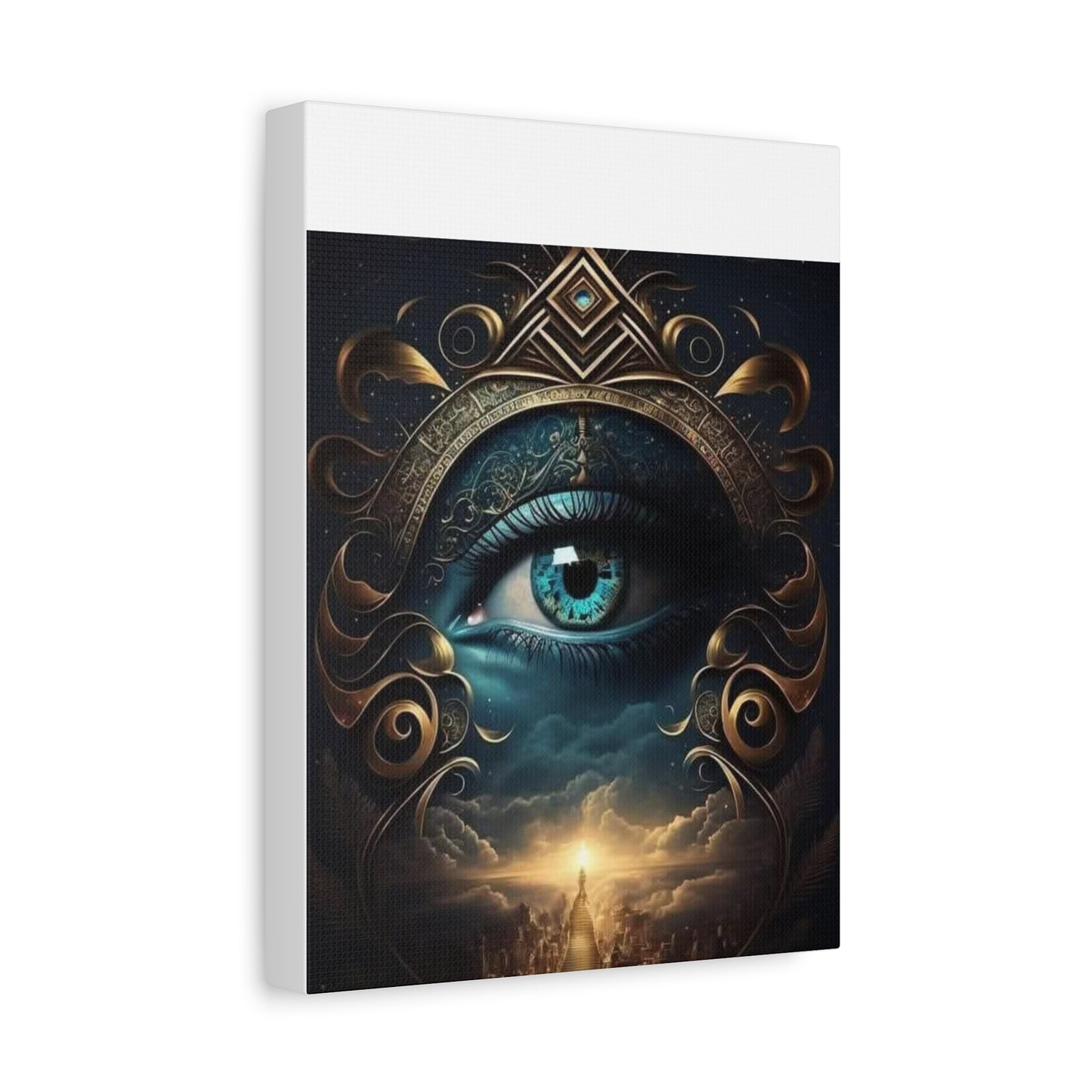 Mystical Eye Canvas Wall Art, Boho Decor, Home Wall Art, Unique Gift, Modern Artwork, Eye Design
