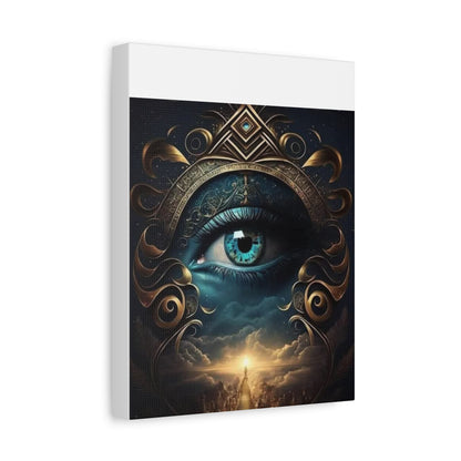 Mystical Eye Canvas Wall Art, Boho Decor, Home Wall Art, Unique Gift, Modern Artwork, Eye Design