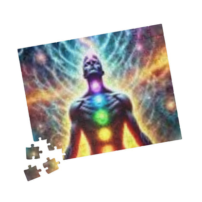 Meditation Puzzle with Chakra Artwork - Spiritual Gifts for Mindfulness, Relaxation, Yoga, Meditation Decor, Unique Gift Idea