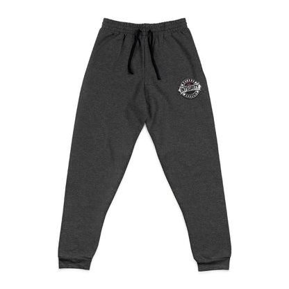 Embroidered Cozy Joggers — Small Floral Heart Chest Patch