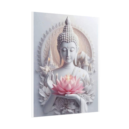 Zen Buddha Rolled Posters | Spiritual Wall Art, Meditation Decor, Mindfulness Gift, Lotus Flower Print, Home Aesthetic