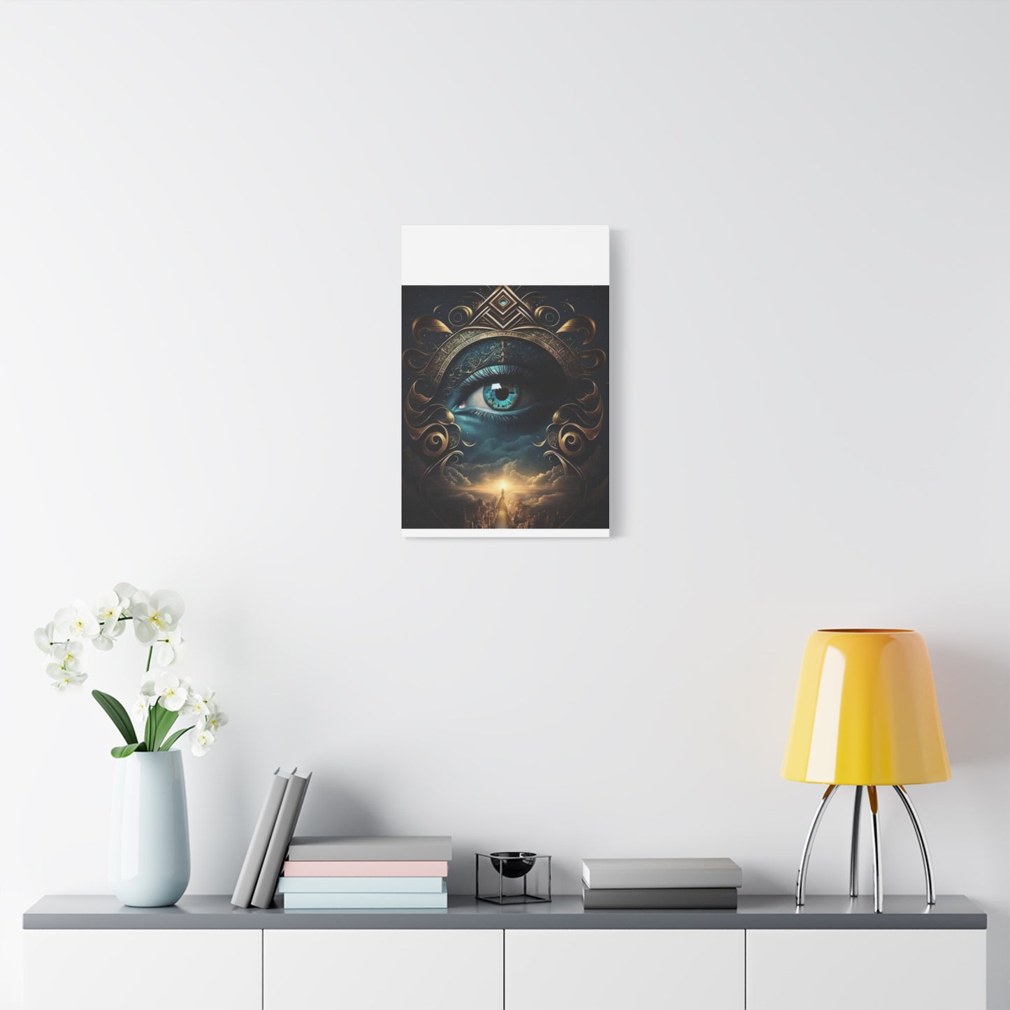 Mystical Eye Canvas Wall Art, Boho Decor, Home Wall Art, Unique Gift, Modern Artwork, Eye Design