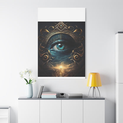 Mystical Eye Canvas Wall Art, Boho Decor, Home Wall Art, Unique Gift, Modern Artwork, Eye Design