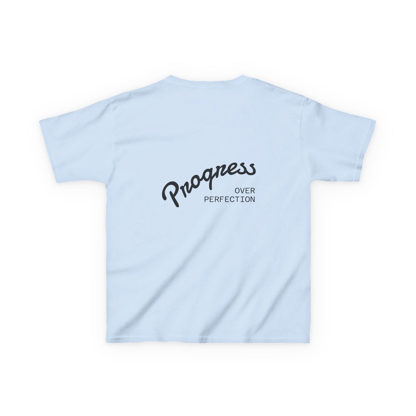 Kids Tee — ‘Progress Over Perfection’ Lotus Graphic