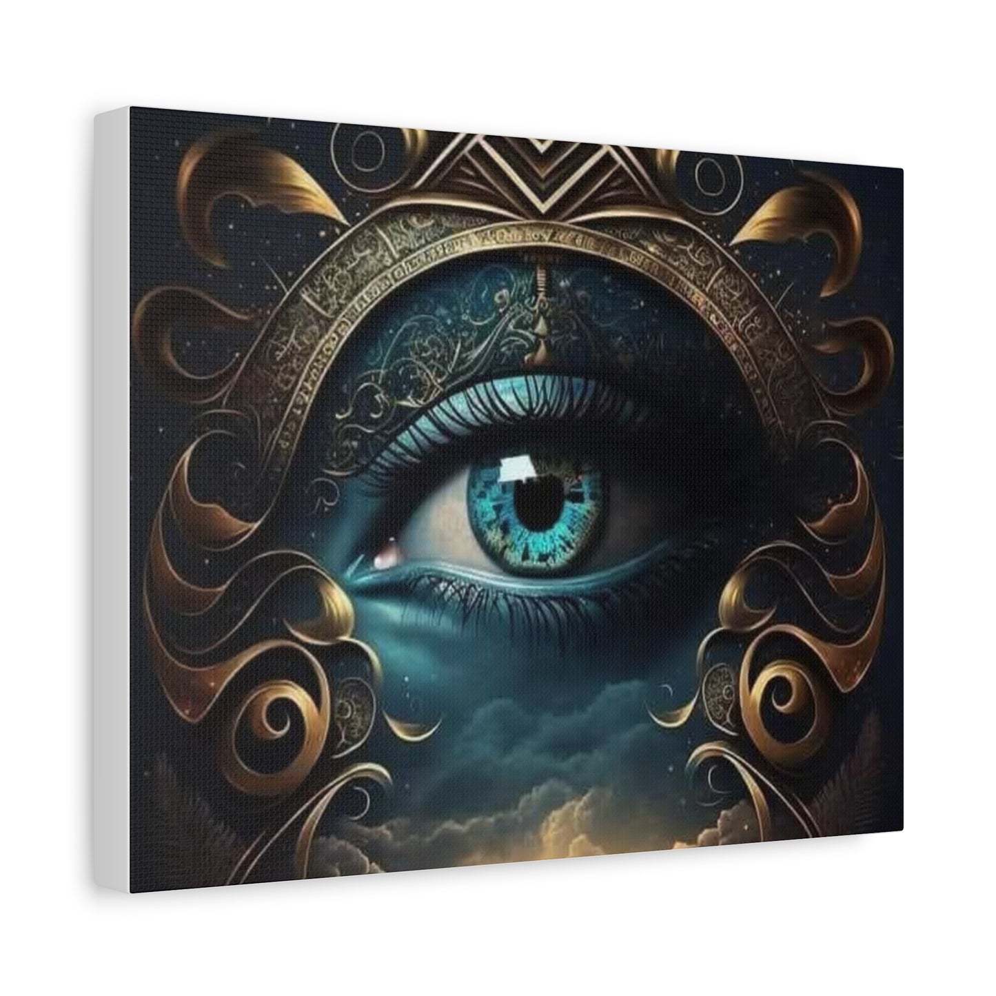Mystical Eye Canvas Wall Art, Boho Decor, Home Wall Art, Unique Gift, Modern Artwork, Eye Design
